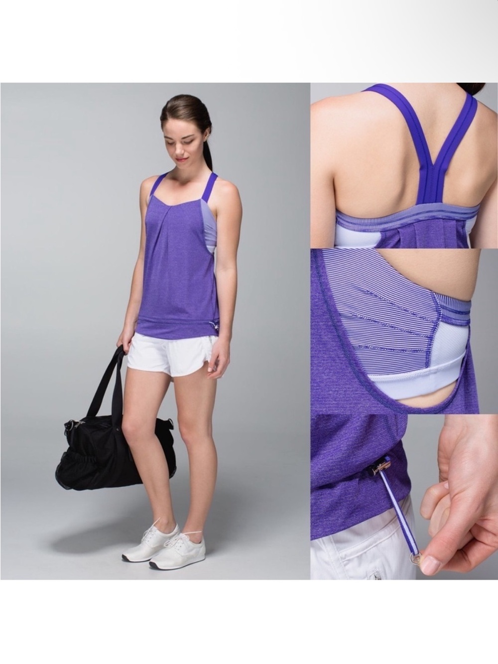 Lululemon - Heathered Rest Less Tank Bruised Berry Purple Running Tank 6
